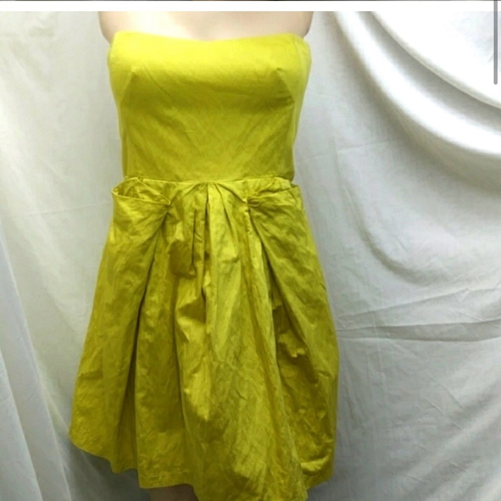 Strapless Yellow Dress